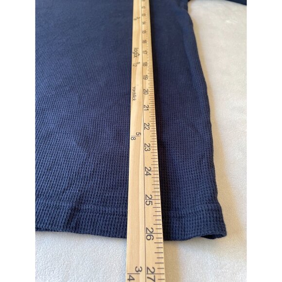 U.S. Polo Assn. Navy Blue Long Sleeve Waffle Knit Shirt XL Waffle Thermal Logo - Picture 4 of 6